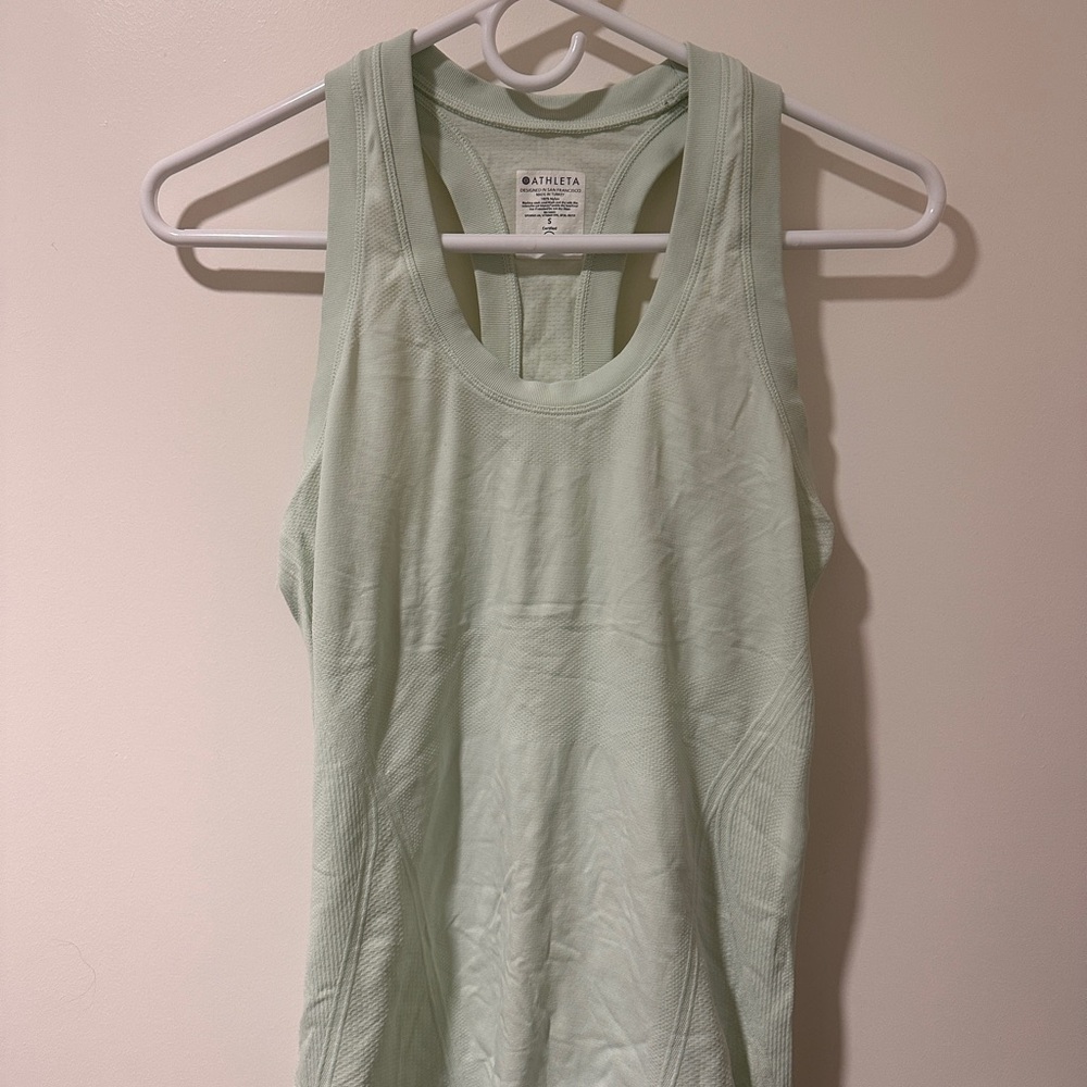 Athleta Light Green Racerback Tank Top
